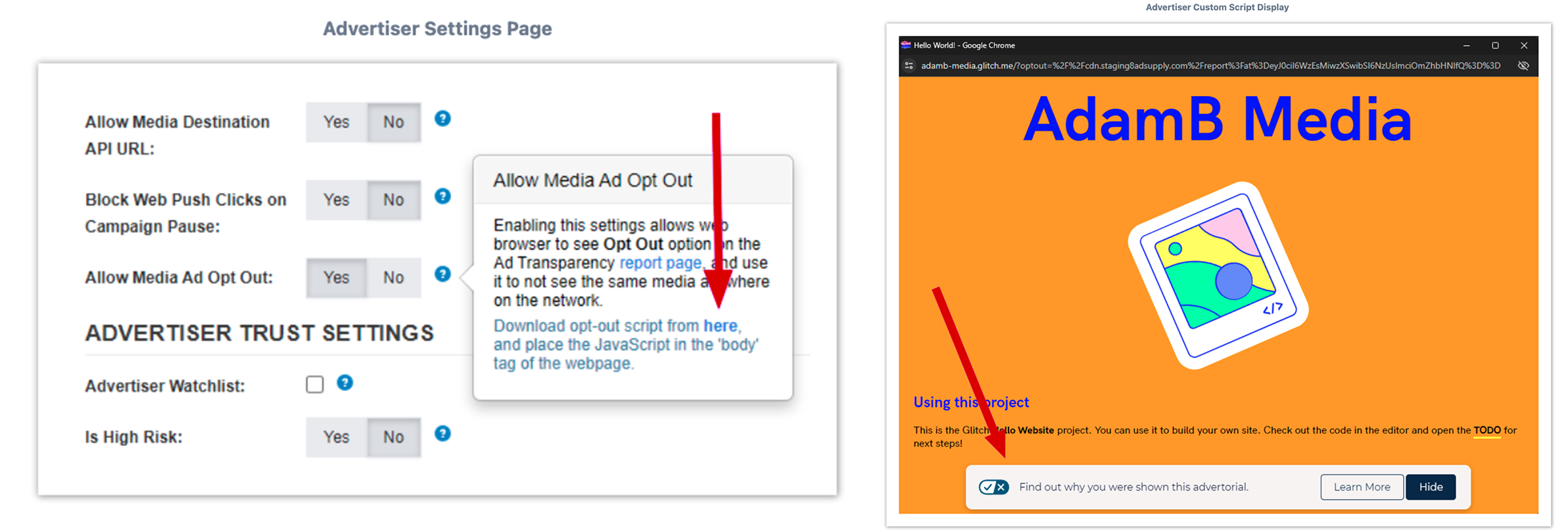 How to enable Popunder Ad Unit functionality