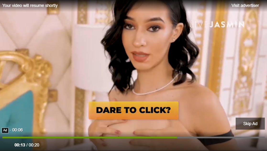 Livejasmine pre-roll example screenshot - Twinred