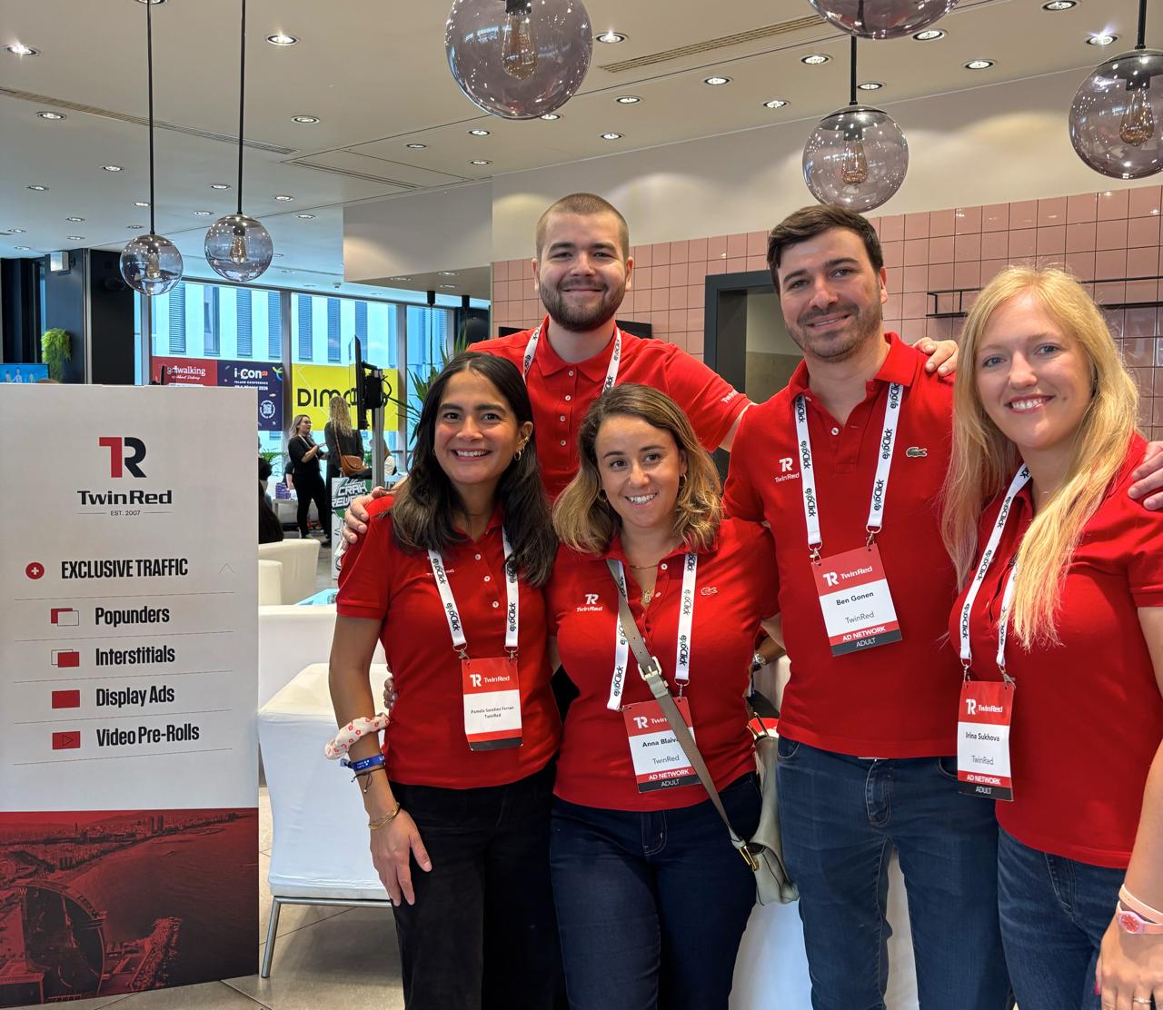 Twinred Booth and Team at Tes